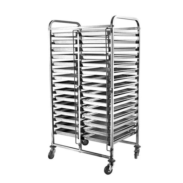 

Cheap Cost with Best Quality Customized Size Food Industry Use Stainless Steel Holding Multiple Pan Rack and Trolley