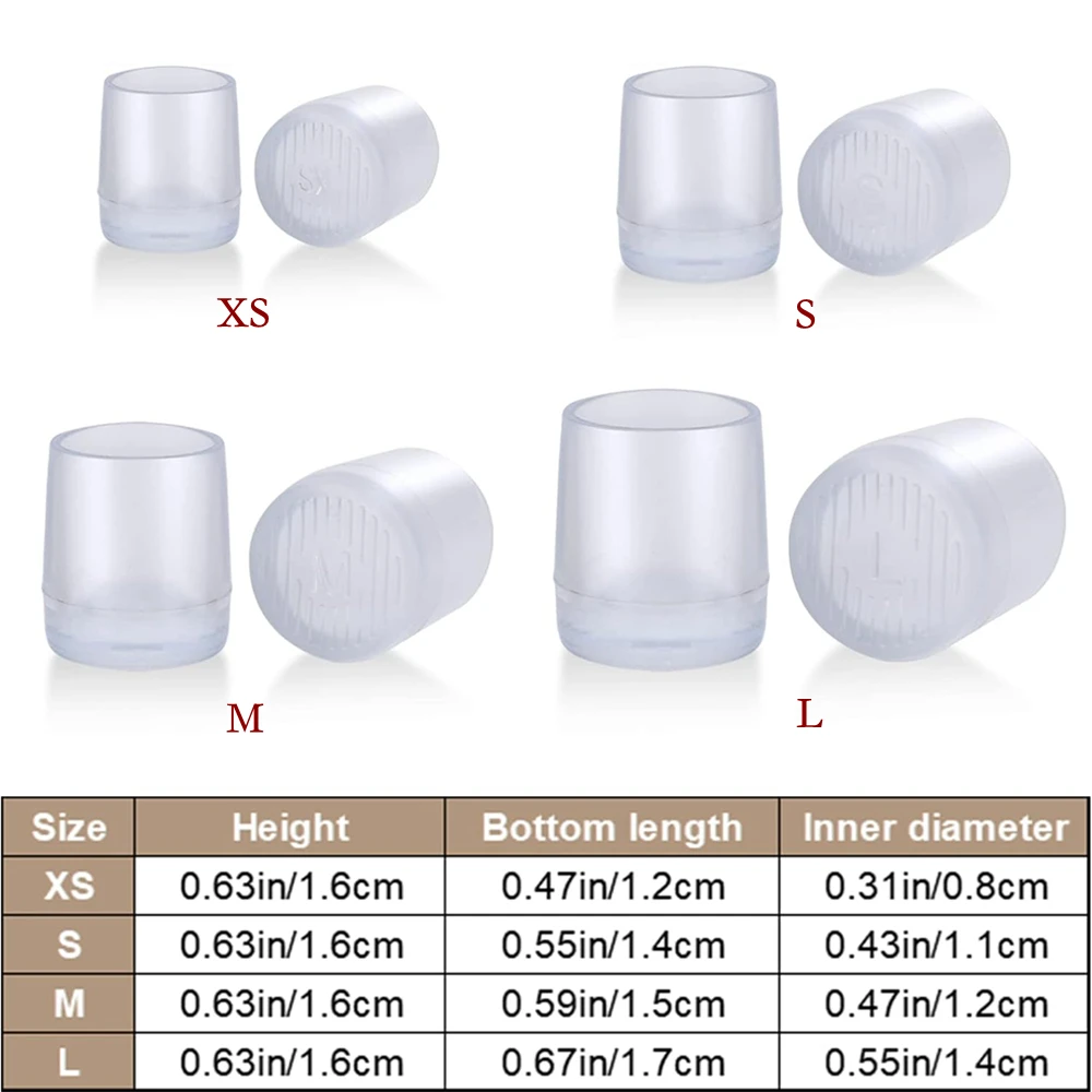 32 زوجًا (XS، S، M، L) أغطية الرقص اللاتينية ذات الكعب العالي وسدادات الكعب المضادة للانزلاق من السيليكون لحفلات الزفاف #6