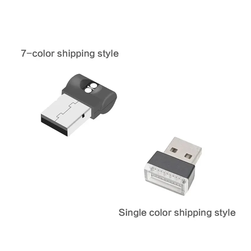 1/2/3/4Pcs Mini USB LED Car Light Auto Interior Atmosphere Light Emergency Lighting Light PC Auto Colorful Decorative Lamp
