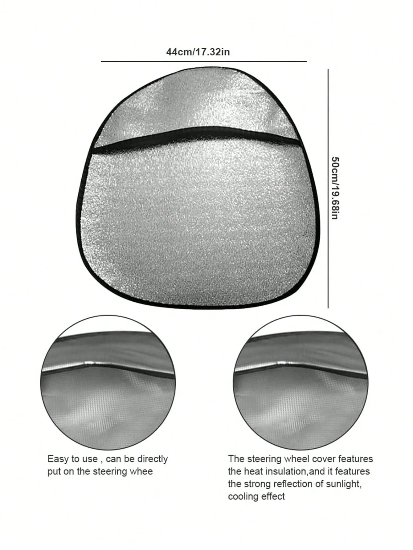 Солнцезащитный козырек на руль автомобиля — летняя теплоизоляция и защитный козырек от ультрафиолета, фольга и пузырьковый материал, серебряный отражатель