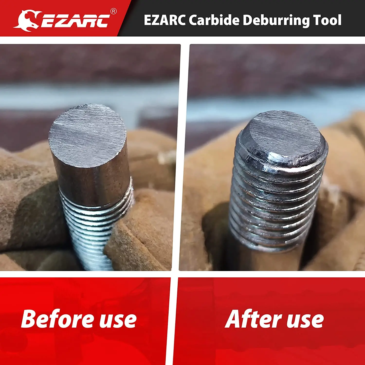 EZARC Deburring External Chamfer Tool, 2PCS Deburring Chamfer Tool, Internal Countersink Drill Bit, Remove Burr Fits for 3-19mm