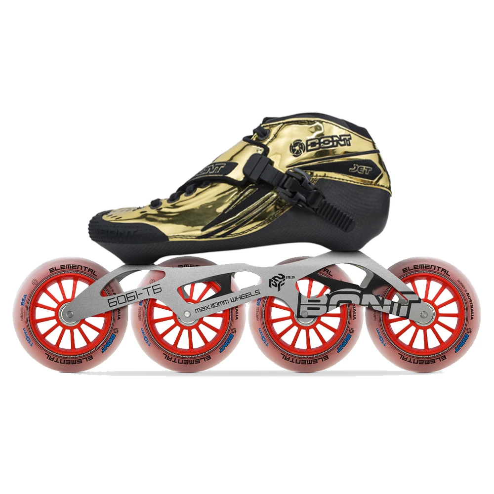 

BONT Jet 2PT Shiny Gold Inline Skates Speed Skates Track Skates Carbon Road Skates Outdoor skate indoor skate marathon skate