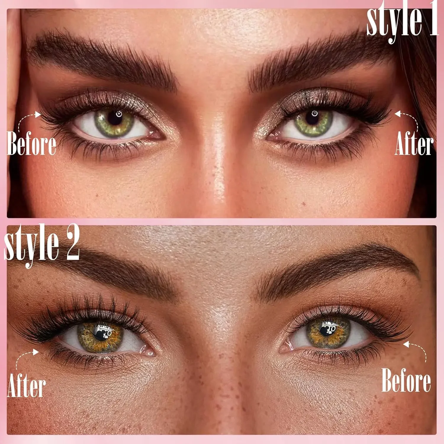 低刺激性の美しさ: 低刺激性の磁石とアプリケーターを備えた磁気まつげ - 敏感な目に再利用可能