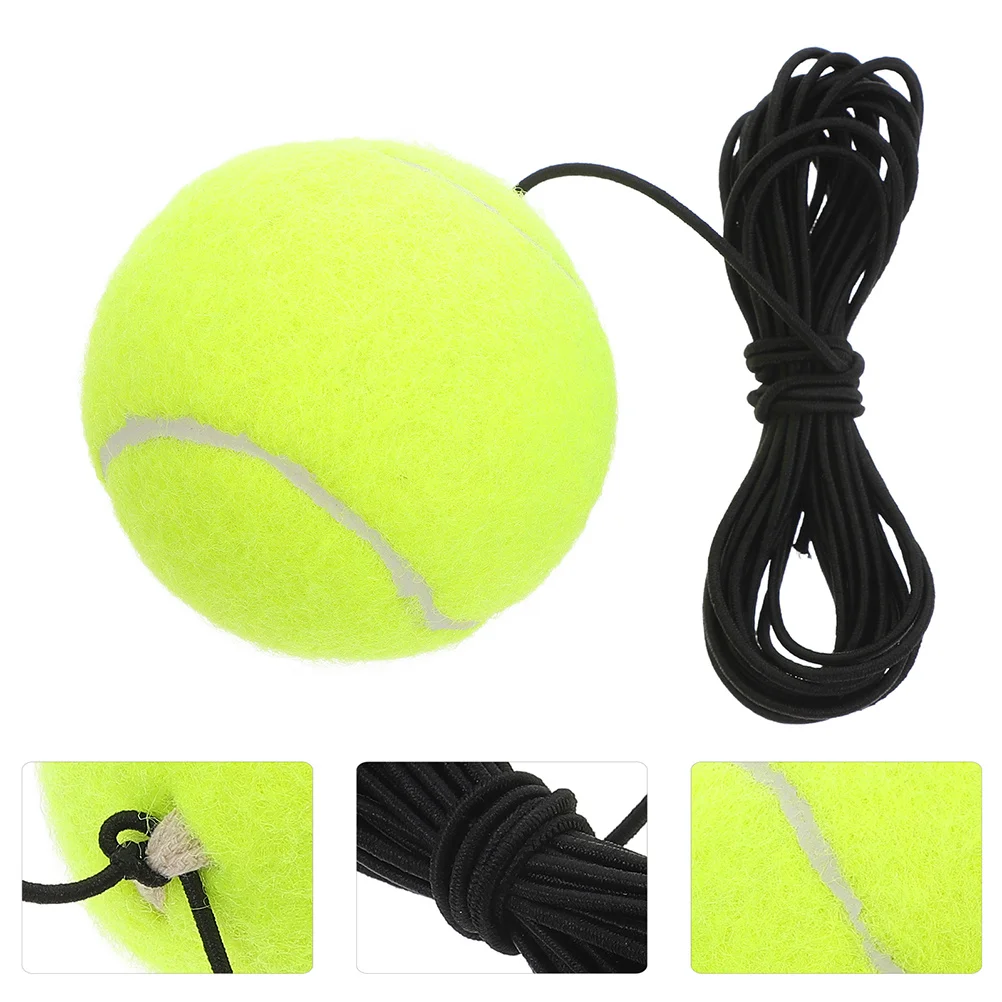 

6Pcs Tennis Training Ball with String Rebound Device for Continuous Practice Portable Tennis Trainer for Beginners Small Space