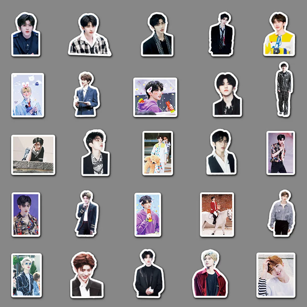 

50 шт. наклеек с граффити для багажа и скейтбордов с изображением певца Цай Сюйкуня, в стиле DIY, для фанатов отечественных звезд