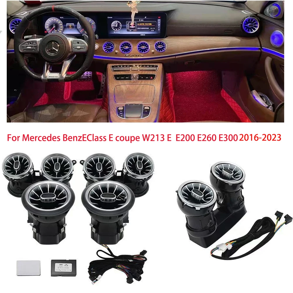 

For Mercedes Benz E-Class W213 2016-2021 Led Turbine Nozzle Ambient Light Air Vent Lamp New Outlet Turbo Interior Air Vent