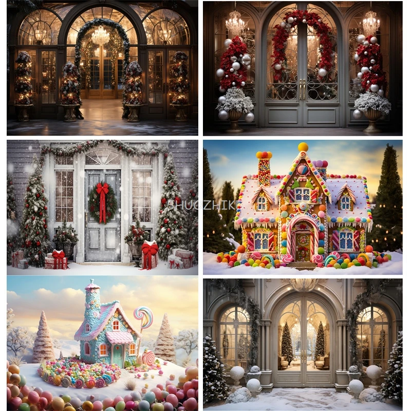 

Merry Christmas Background Cosy Living Room With Xmas Tree Decoration Snow New Year Winter Holiday Photography Backdrops XM-01