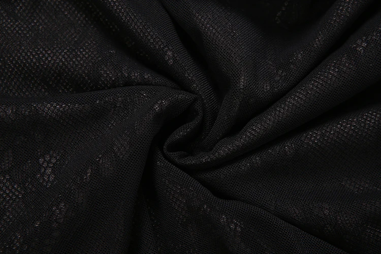 Weird Puss Hottie Partykleid Damen Sexy Jacquard Patchwork Hohlkreuz Raffung Tiefer Ausschnitt Ärmellos Mode Street Club Bodycon – Detail 10