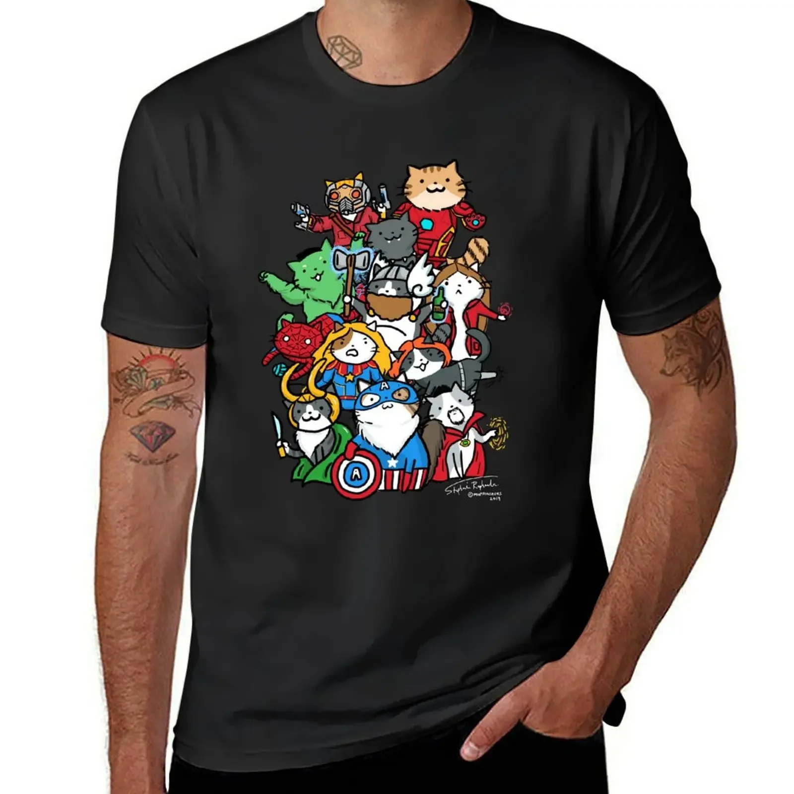 

Catvengers T-Shirt customs summer tops blanks plus sizes fitted t shirts for men