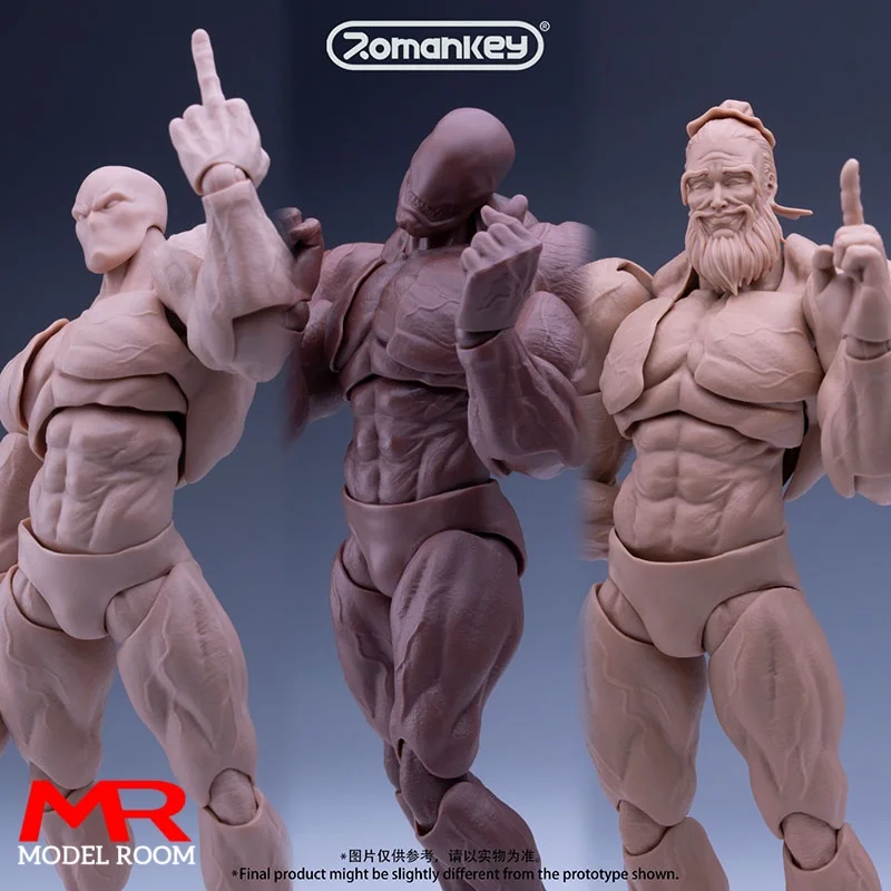 Romankey UMS003 1/12 Big Guy Super Flexibler Gelenkkörper 18 cm Starker Muskel Männlicher Soldat Actionfigur Körperpuppen zum Sammeln