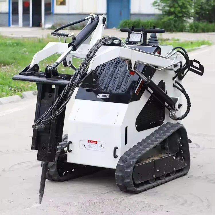Kleiner Gartenlader Track Mini Kompaktlader mit Schneckeleimer Schneepflug Grabenfräse