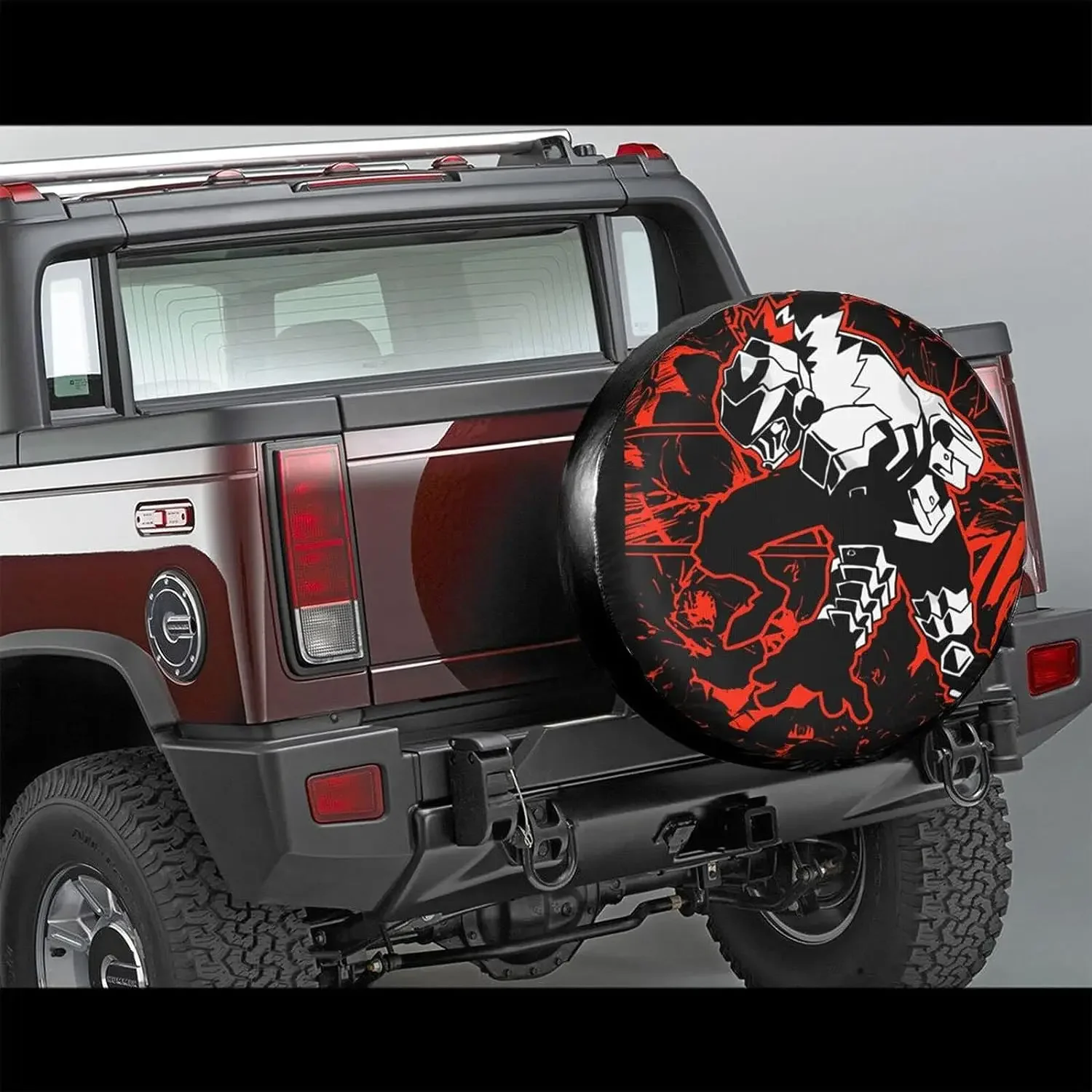 أنيمي عفريت القاتل نمط غطاء إطار السيارة عجلة حماة المياه الغبار العالمي صالح لشاحنة SUV شاحنة تخييم السفر مقطورة