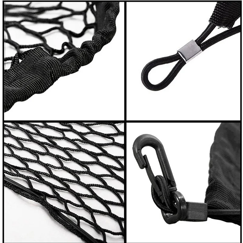 Car Mesh Elastic Nylon Rear Back Cargo Trunk Storage Organizer Double Layer Luggage Net Auto Back Rear Mesh Seat Car Accessories image 3