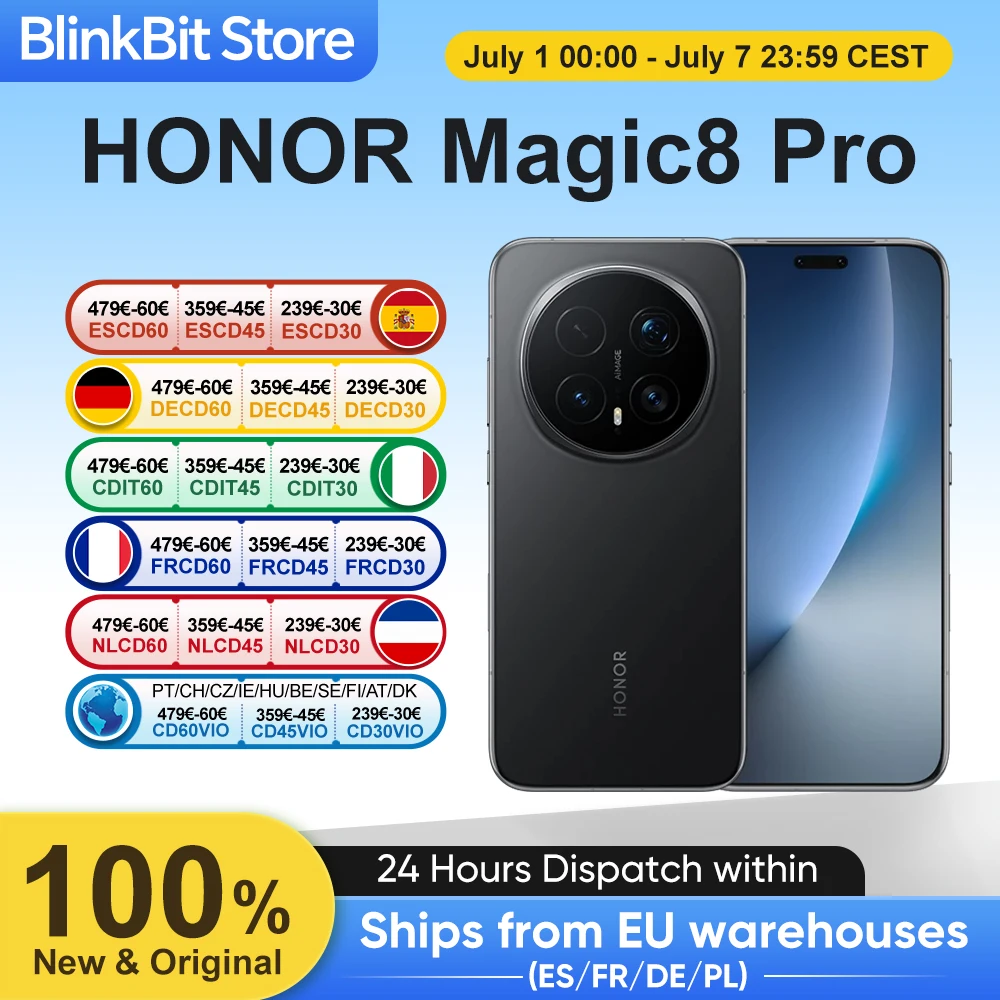 HONOR Magic 8 Pro 5G Versión EU Smartphone Snapdragon 8 Elite Gen 5 200MP AIMAGE 6270mAh 100W 6.71'' OLED NFC eSIM Honor