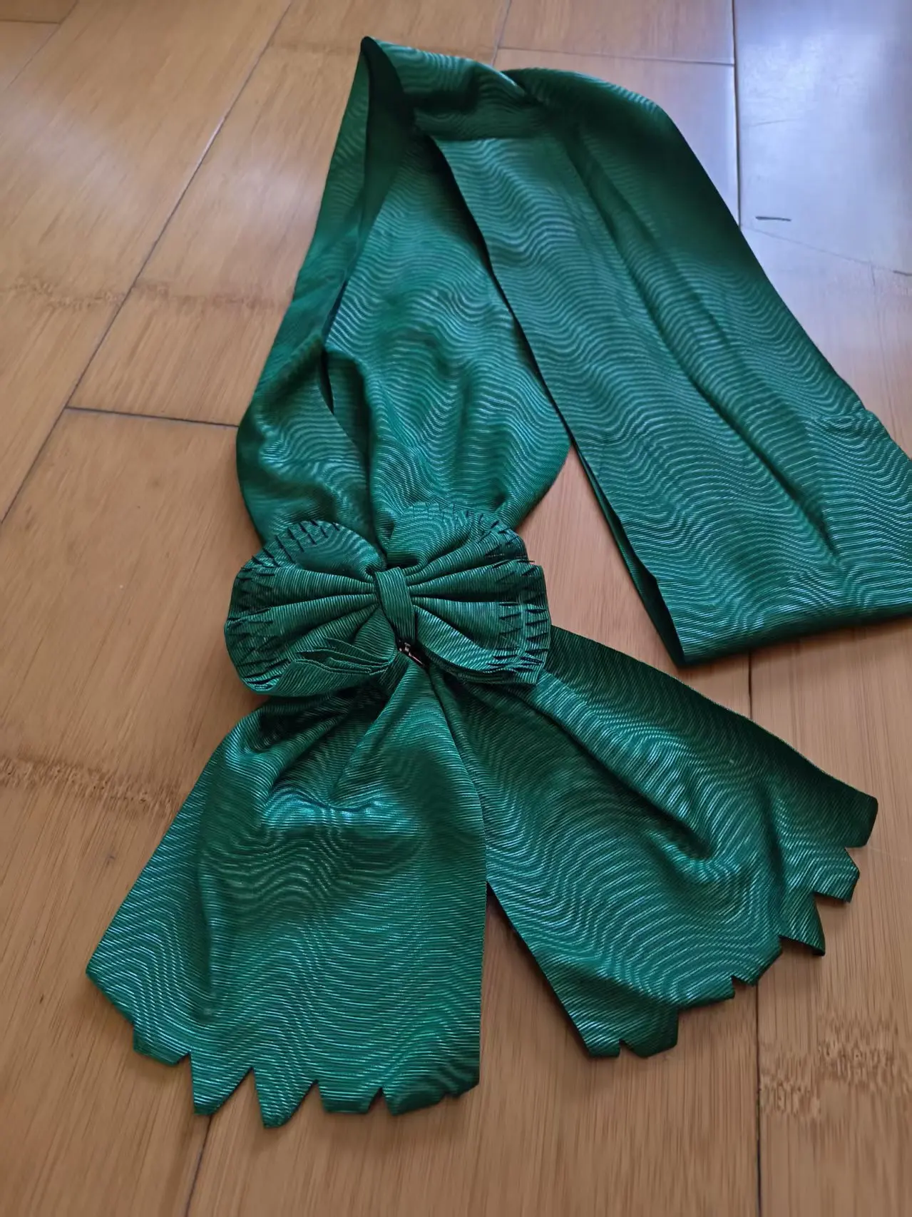 The Green Moire Watered Silk Sash for  Italy Order of Saints Maurice And Lazarus Grand Cross for Costumes