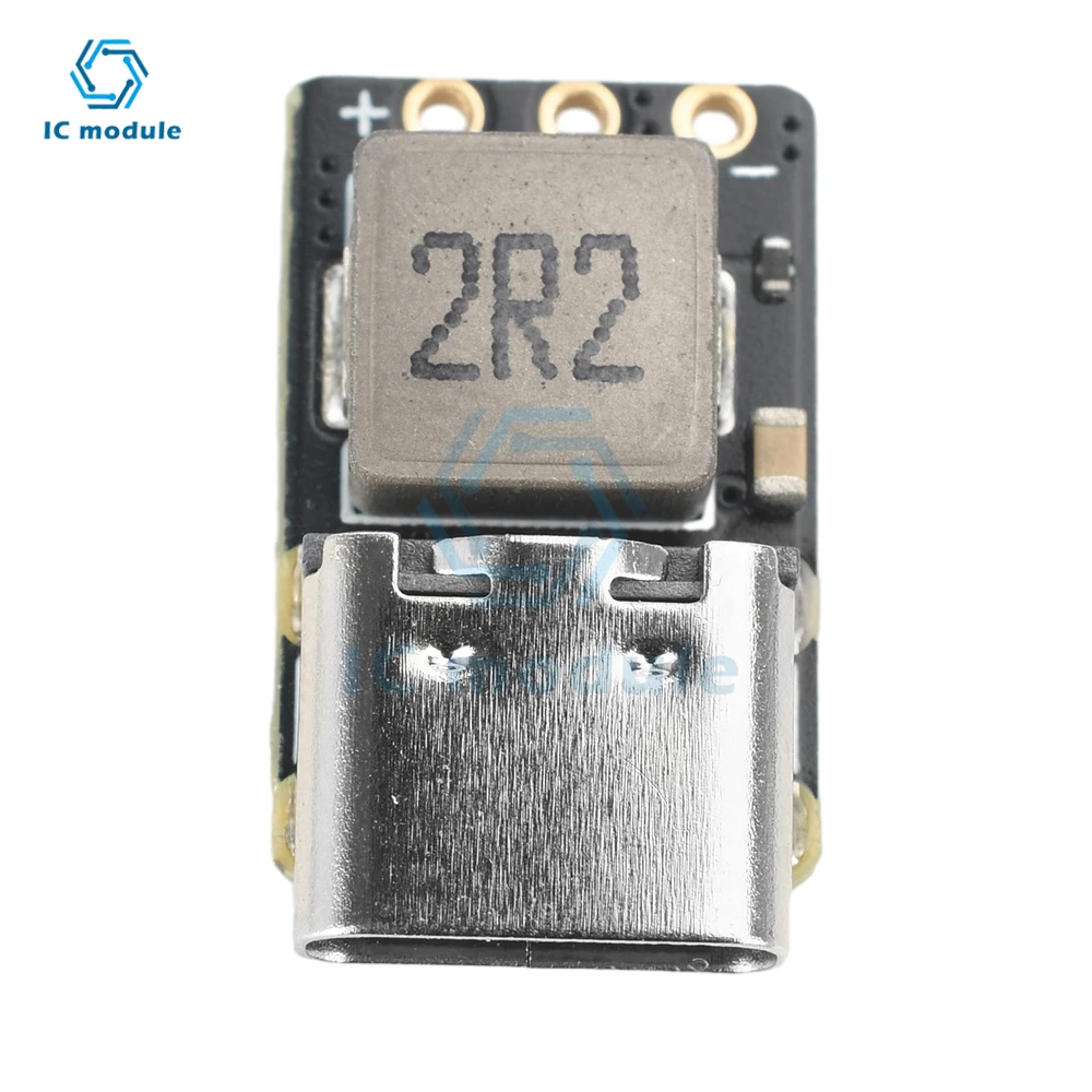 2S 3S 3.7V Step up Li-ion Battery Fast Charging Module mini Type-C Boost Converter High Power QC Fast Charging