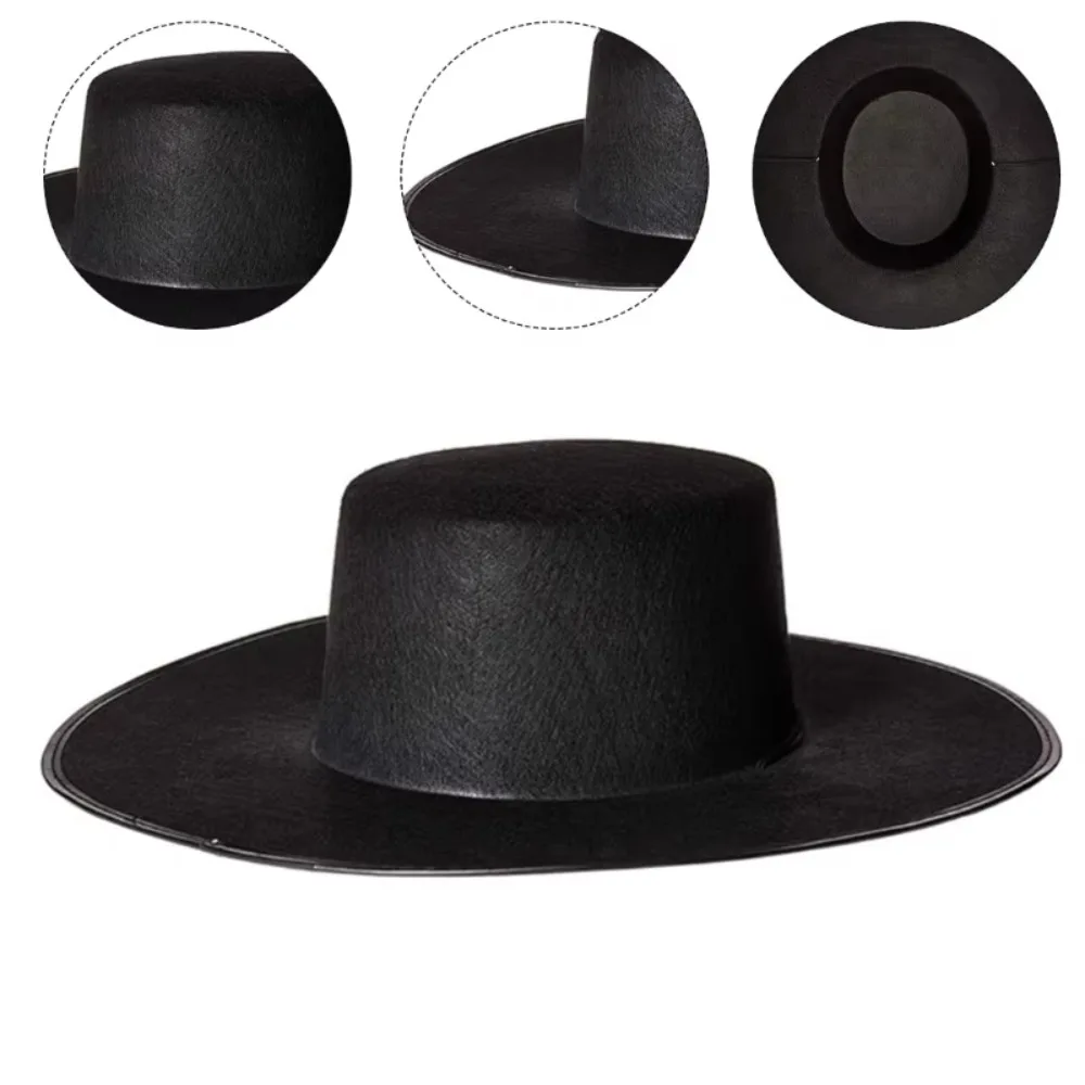 

Halloween Zoro fuzz ball Mexican Sombrero Hats Wide Brim Design Carnival Costume Wide Brimmed Hat Casual Party Decorate