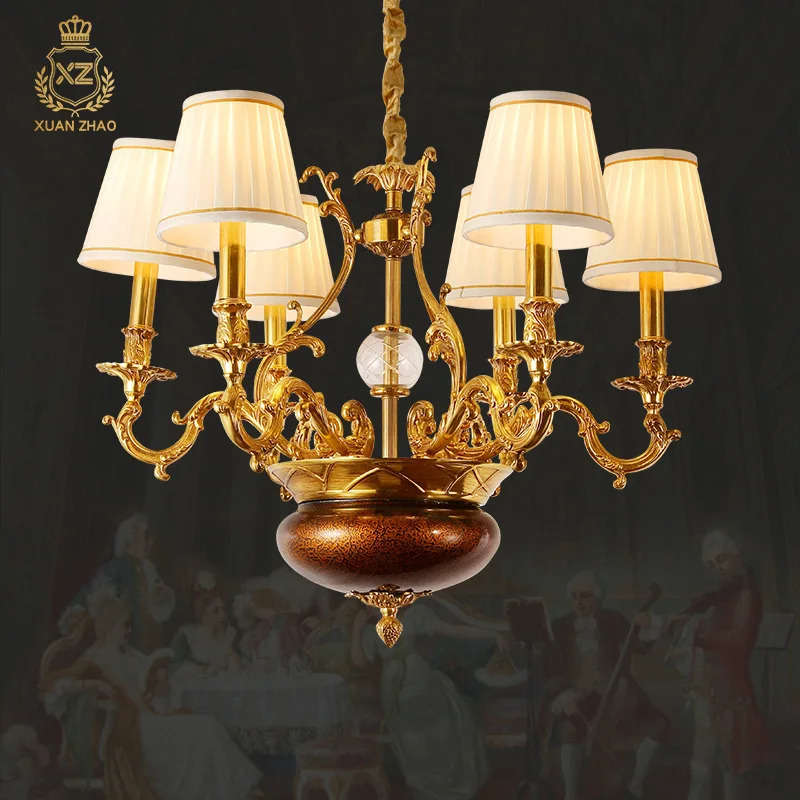 

All Copper French Vintage Chandelier Indoor Living Room Bedroom Study Decorative Lamps And Lanterns