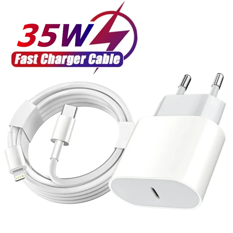 PD 35W Fast Charger Cable for Apple iPhone 14 Plus 13 12 mini 11 Pro XS Max XR X iPad 9 35W PD Fast Charging Cable 1m 1.5m 2m 3m