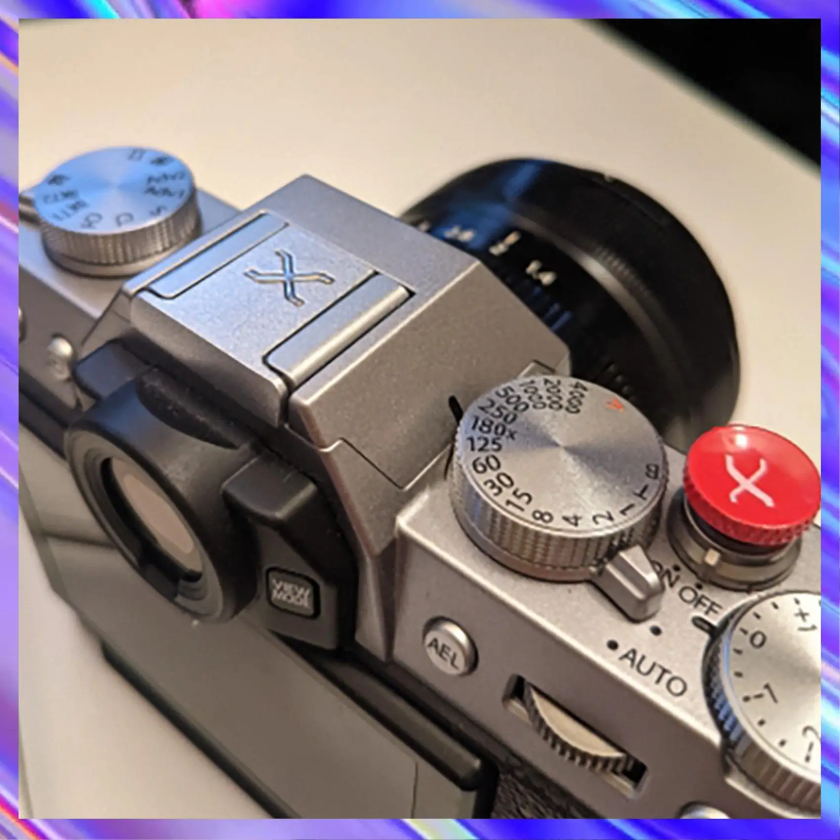 A24U 2X para Fuji X-T4 X-T3 X-T2 X-T30 X-T20 X-E3 X-E2 X-PRO3 X-PRO2 X30 X10 zapata Flash integrada zapata negra y plateada
