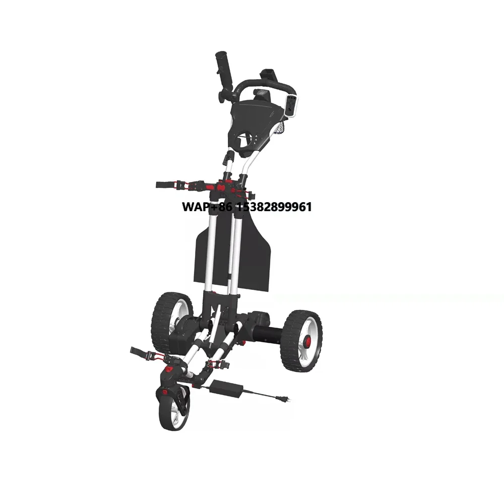 3 Wheels Foldable Electric Golf Trolley with Lithium Battery Carbon Fiber Frame Golf Course