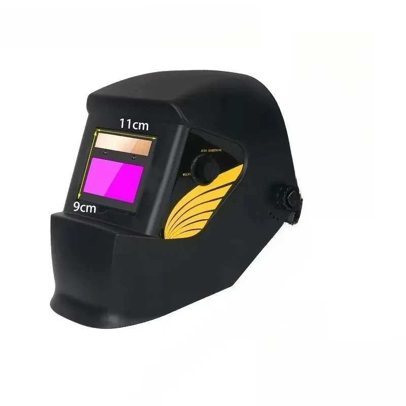 

Poq For Arc Weld Grind Cut Large View Auto Darkening Solar Power True Color Lens Welder Mask Welding Helmet