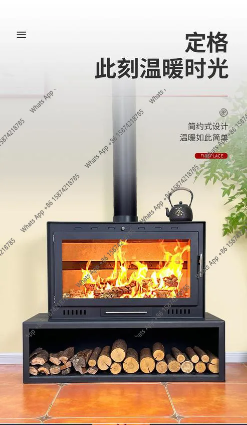 

Дровяной камин O Real Fire с односторонним, двусторонним или трехсторонним обзором пламени, для отопления зимой