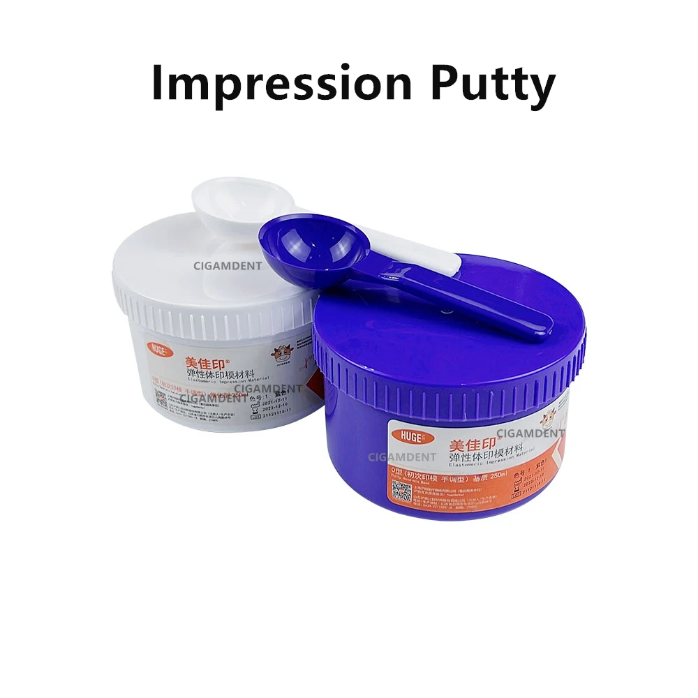 Dental Silicone Impression Material Putty Light Body Heavy Body Medium Bite Registration Artificial Gingival Gum Mixing Tips Gun