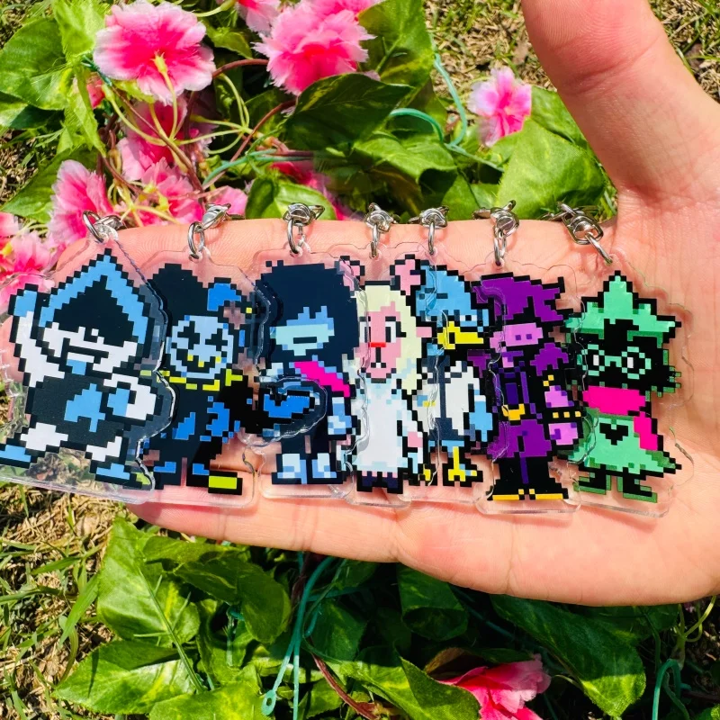 Game Deltarune Kris Susie Ralsei Cosplay Anime Accessories Badge Keychain Game Key Chain Pendant Cartoon Gifts image 3