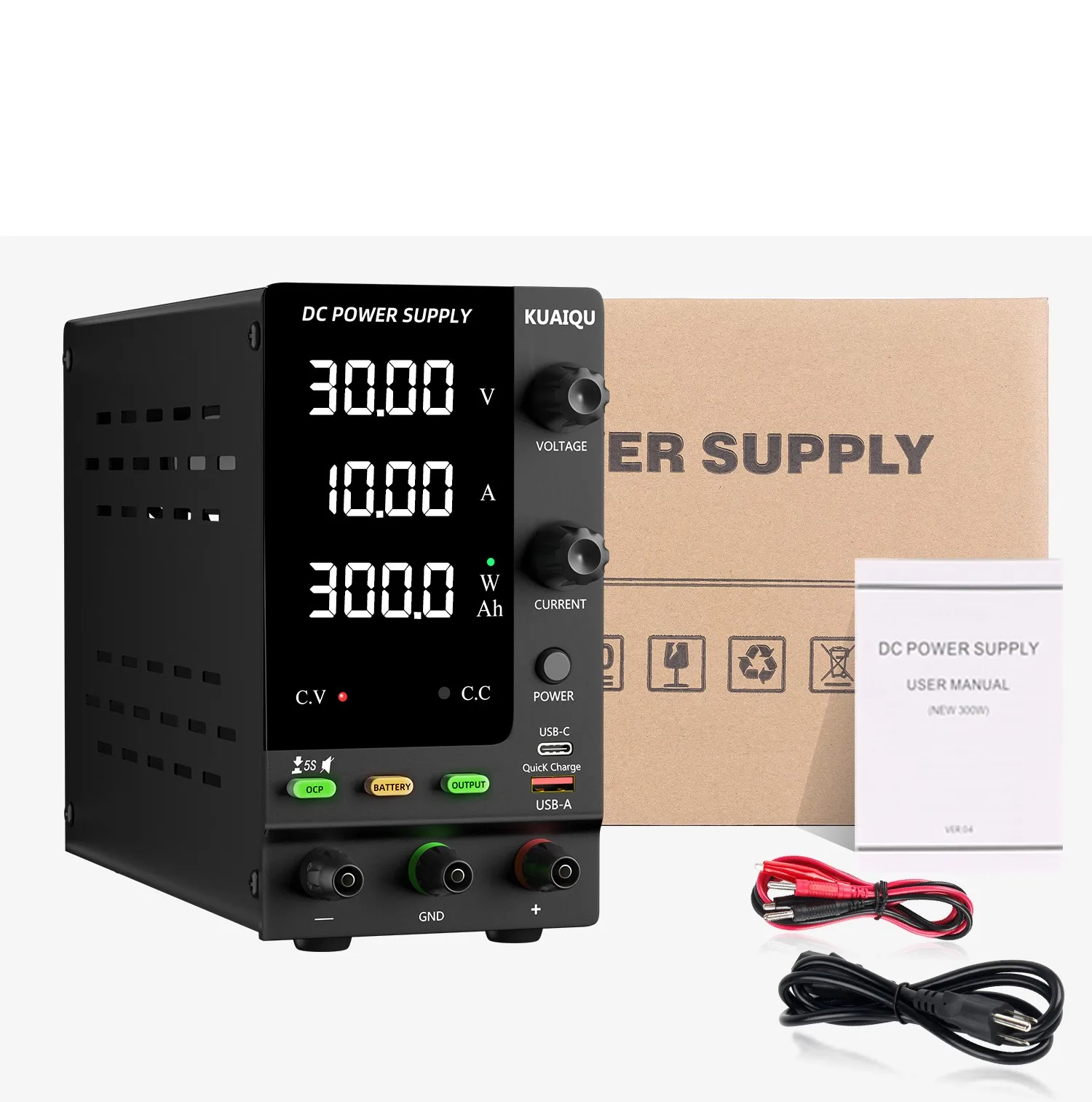 

Factory Price SPPS-C3010C 30V 10A DC Power Supply Battery Charger Support OCP Repair AC DC Converter