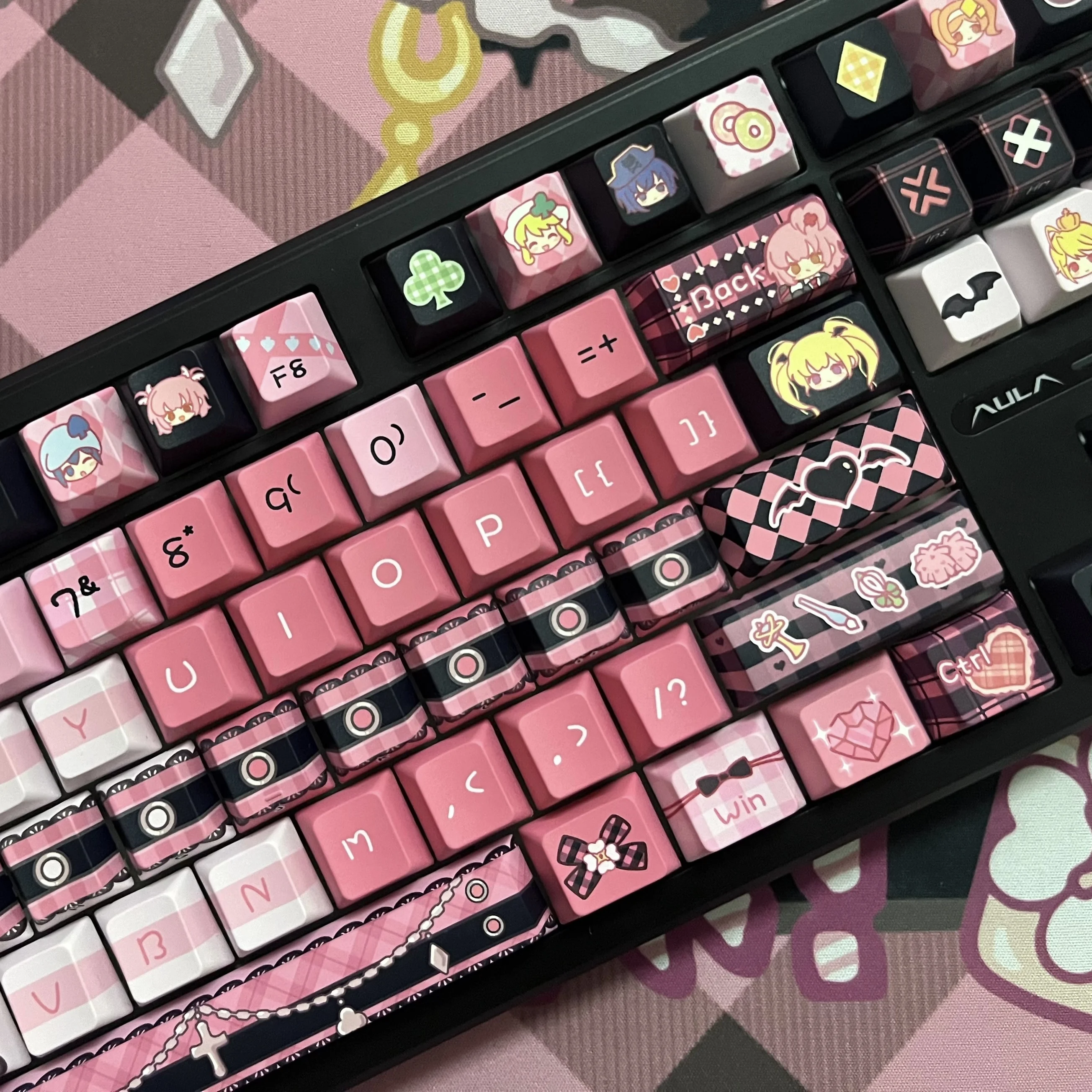 

ECHOME Sweetie Baby Theme Keycap Set PBT Custom Cute Anime Keyboard Cap for Girl Cherry Profile Key Cap for Mechanical Keyboard