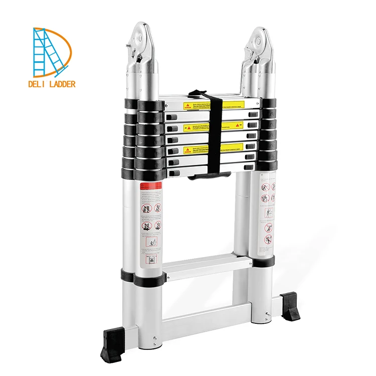 سلم ألومنيوم متعدد الأغراض بطول 5.0 متر مع مفصلات EN131 CE #2