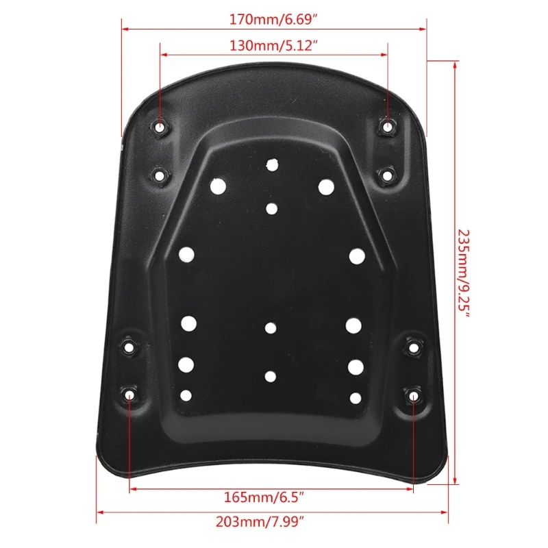 Motorcycle Rear Luggage Rack, Trunk Base Plate Motorcycle Tail ​Box Pad Base Stamping Bottom Plate Mount Rack