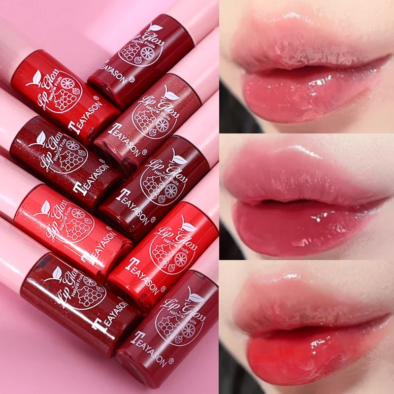 

Mirror Sexy Red Jelly Lip Gloss Moisturizing Plumper Pearl Liquid Lipstick Lasting Shiny Mirror Lip Glaze Makeup Lips Cosmetic