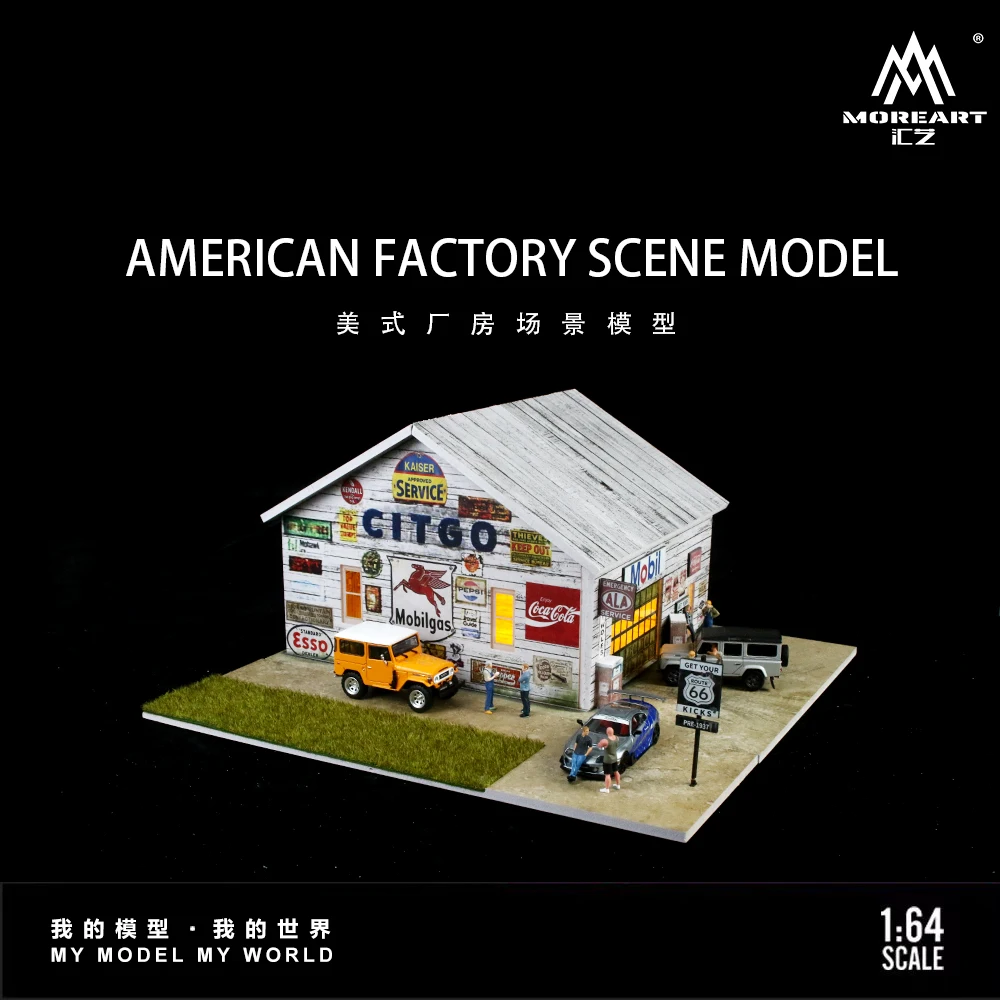 

Pre-order *TimeMicro&MoreArt 1:64 American factory theme car show light version assembly scene - shipped in January