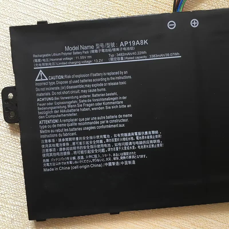 New AP19A8K Laptop Battery For Acer Chromebook Spin 311 511 CP311 1H-C2DV 2H-C679 R752TN CB311-9H N17Q8 3ICP5/58/72
