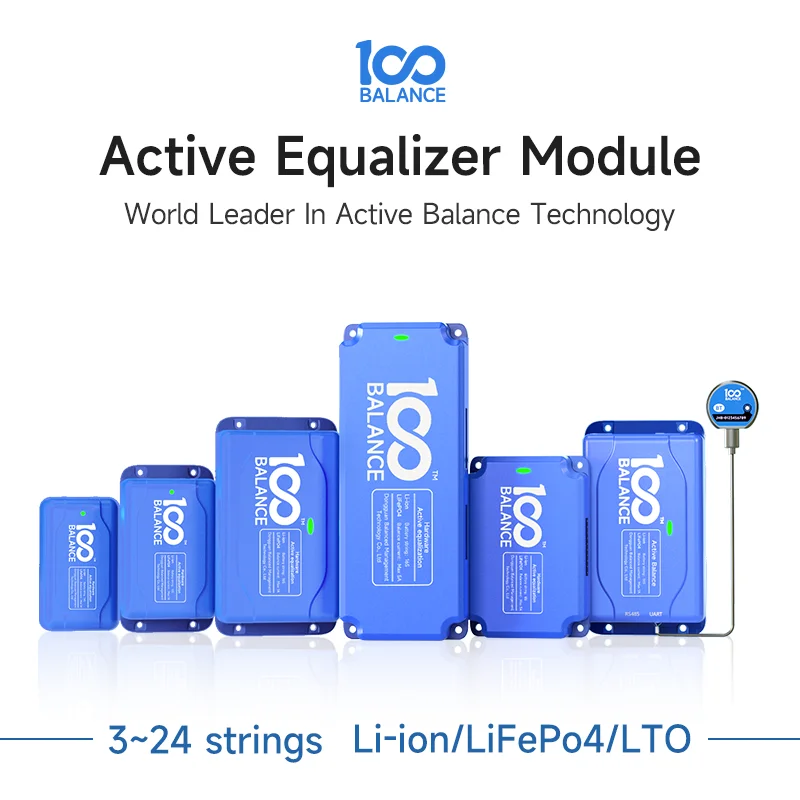 Equilibrador activo inteligente UART RS485, batería de iones de litio LiFePO4 1A, bluetooth 4S 8S 10S12S13S14S16S17S 20S 24S, 100