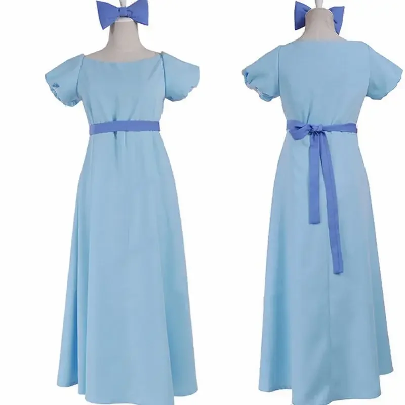 

Peter Pan Cosplay Wendy Darling Costume Wendy Blue Dress Halloween Party Costumes