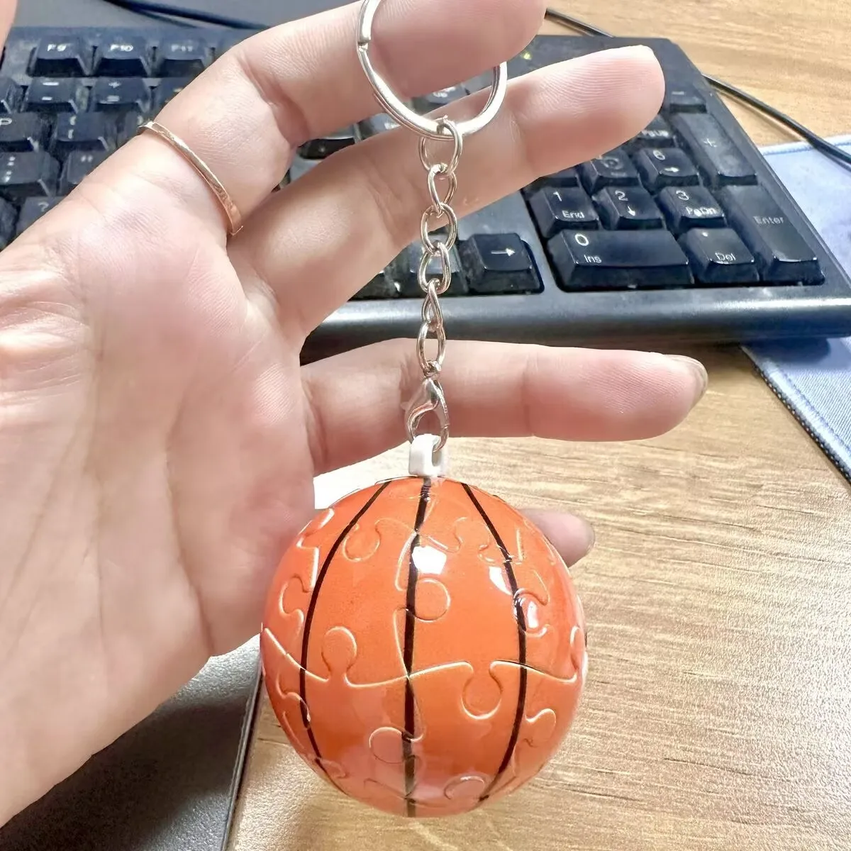 Giocattolo portachiavi puzzle sferico 3D, 24 pezzi, regalo creativo per altri