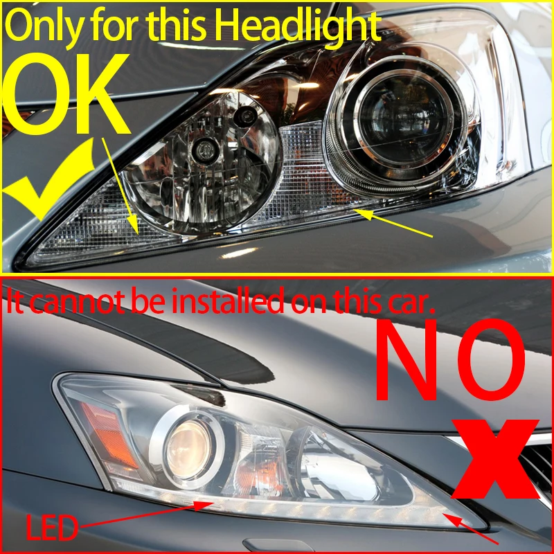 Headlight Lampshade Transparent Headlight Lens Left and Right Lampshade Cover For Lexus IS250 IS300 IS350 XE20 2006-2012