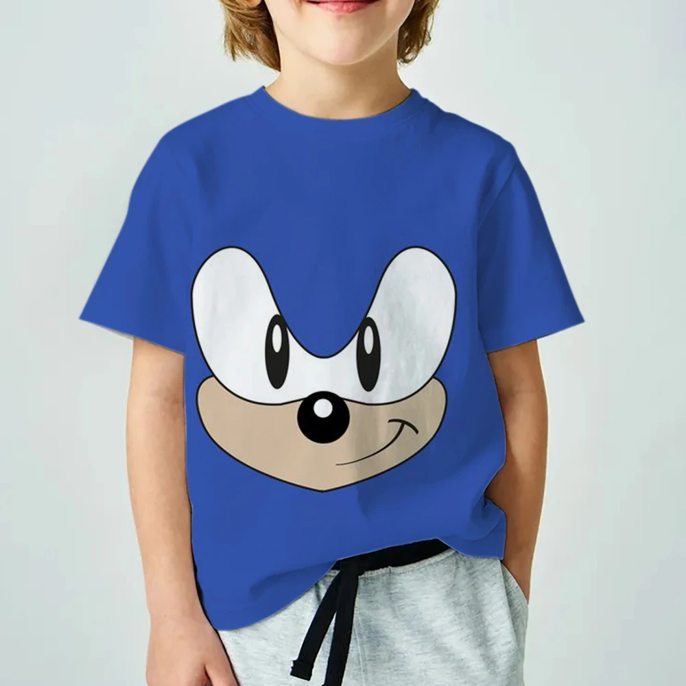 

Summer Children Tee Shirts Tops Boys Sonic T-Shirt 2-12 Year Kids TShirts Baby Boys Casual Short Sleeves Print T-shirt for Boy