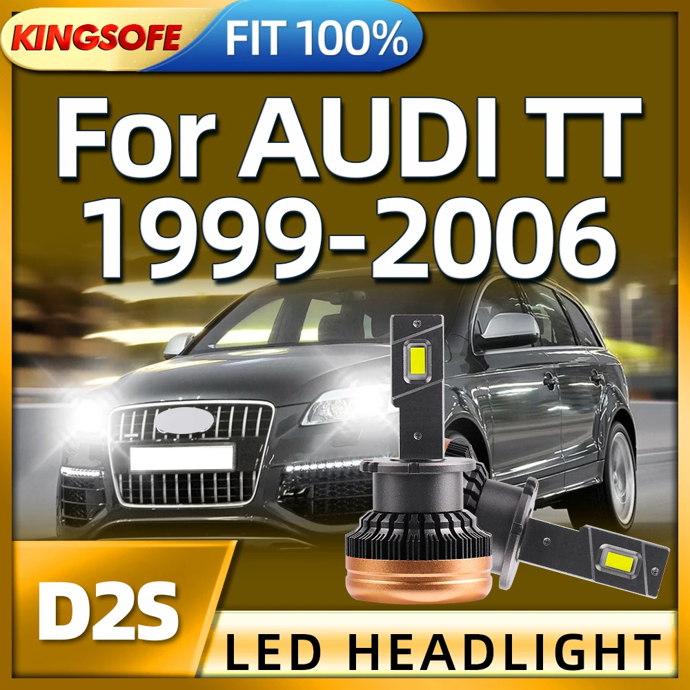 

KINGSOFE LED D2S Headlight Bulbs HID Car Lights 30000Lm High Bright Lamp For AUDI TT 1999 2000 2001 2002 2003 2004 2005 2006