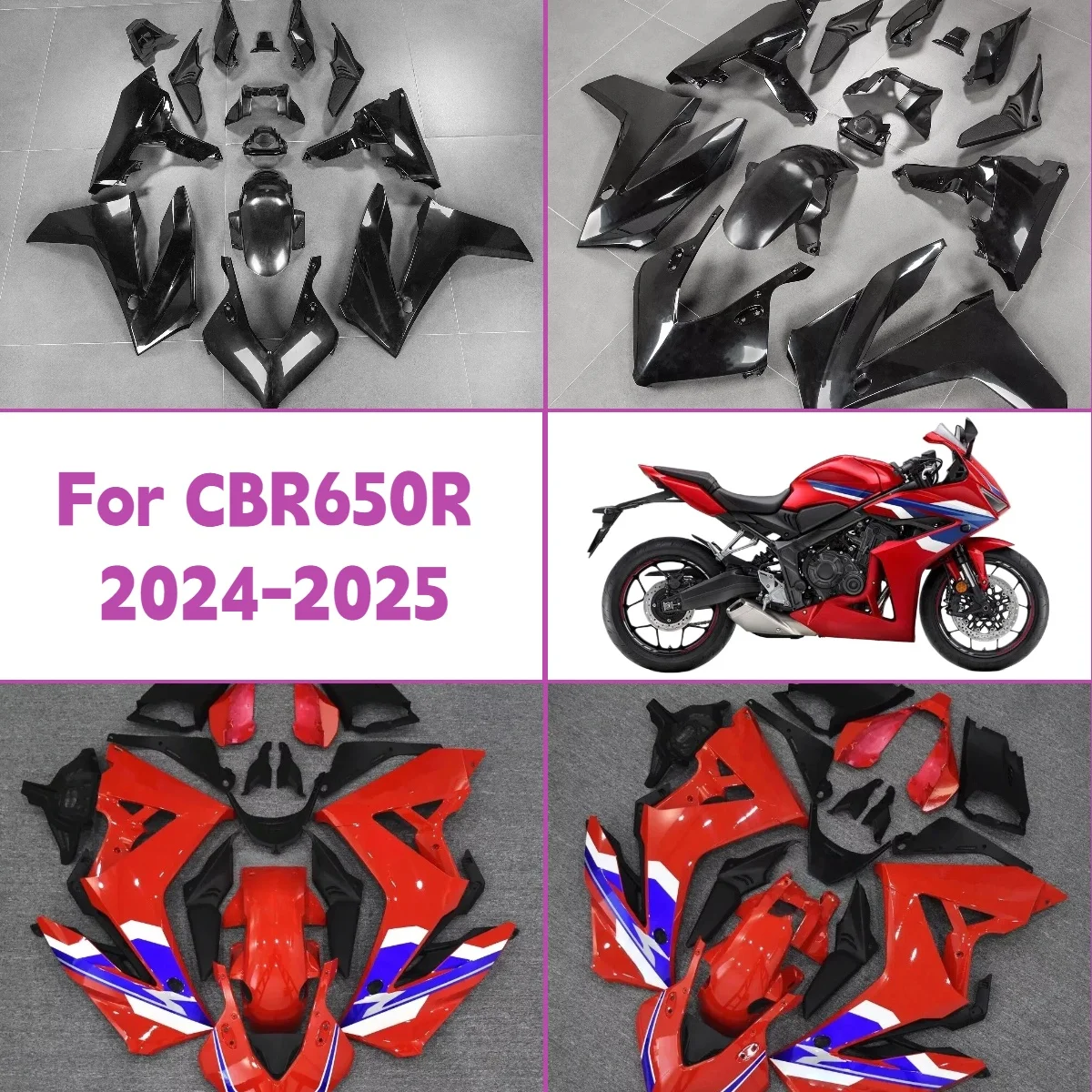 

Prime Fairings 2024 2025 CBR650R Custom ABS Painted Fairing Set Replacement Fit for 24 25 Honda CBR 650R