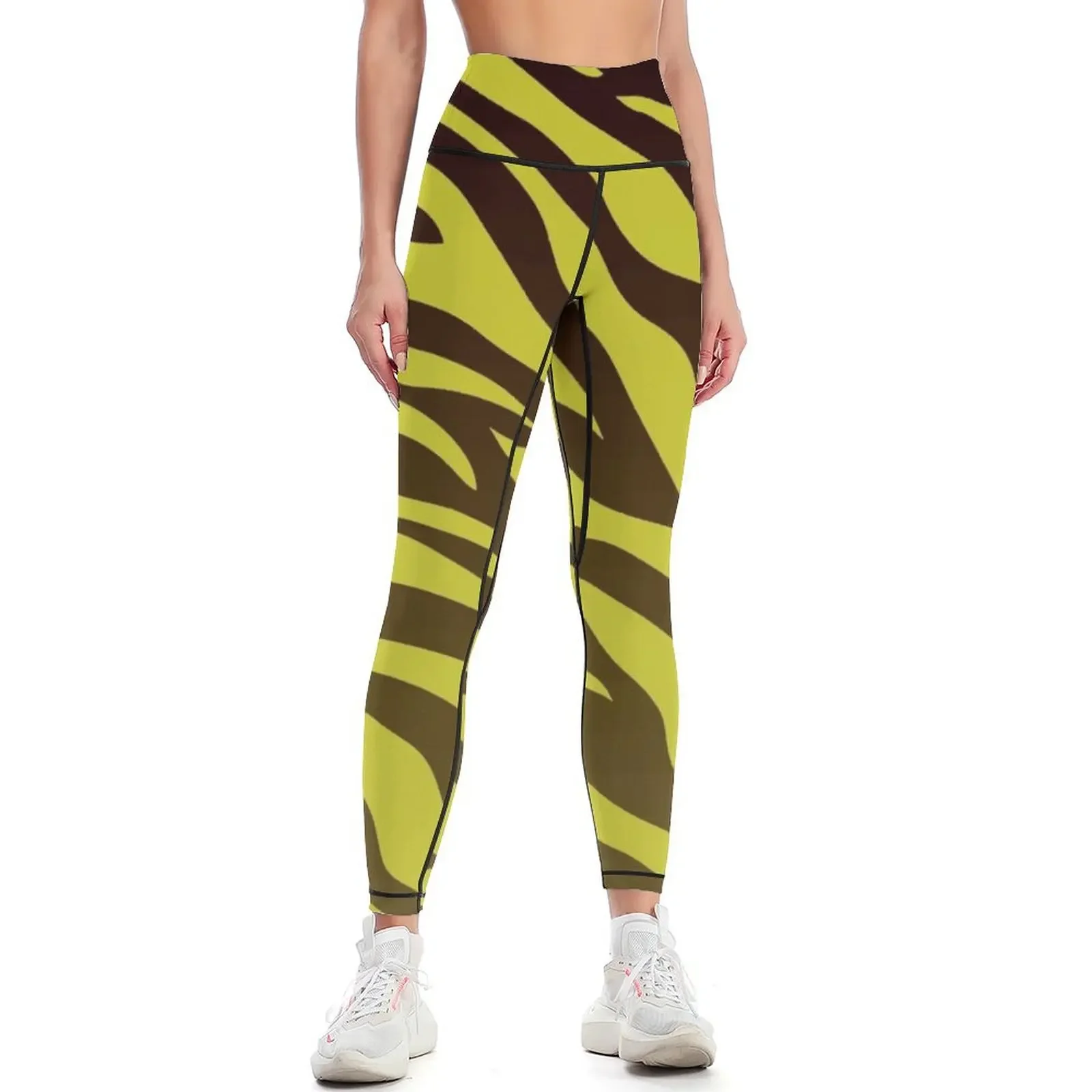 

Zebra Chartreuse Leggings leggins push up woman Women's tights Sports pants woman sports tennis for Womens Leggings