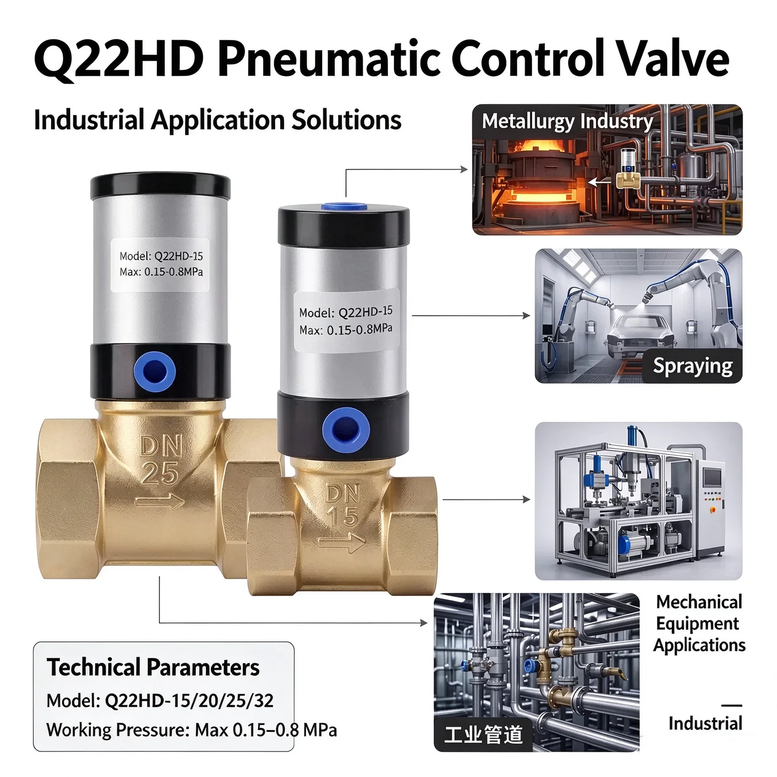 Pneumatic/Control/Valve/N/C/N/O/for/Water/Oil/Gas/Q22HD/Brass/2/2/Way//G1/2