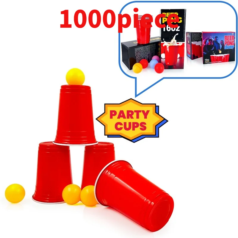 

10 00piece.Custom.Custom Printed logo Reusable custom colored 16 Oz Plastic Disposable PP Cups beer pong set cup