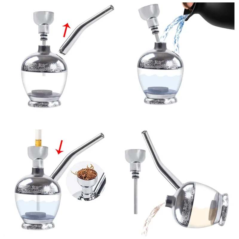 1pc Home Filter Mini Hookah Filter Water Smoking Pipe Tar Tobacco Cigarette Cigar Risn Material Tube Holder