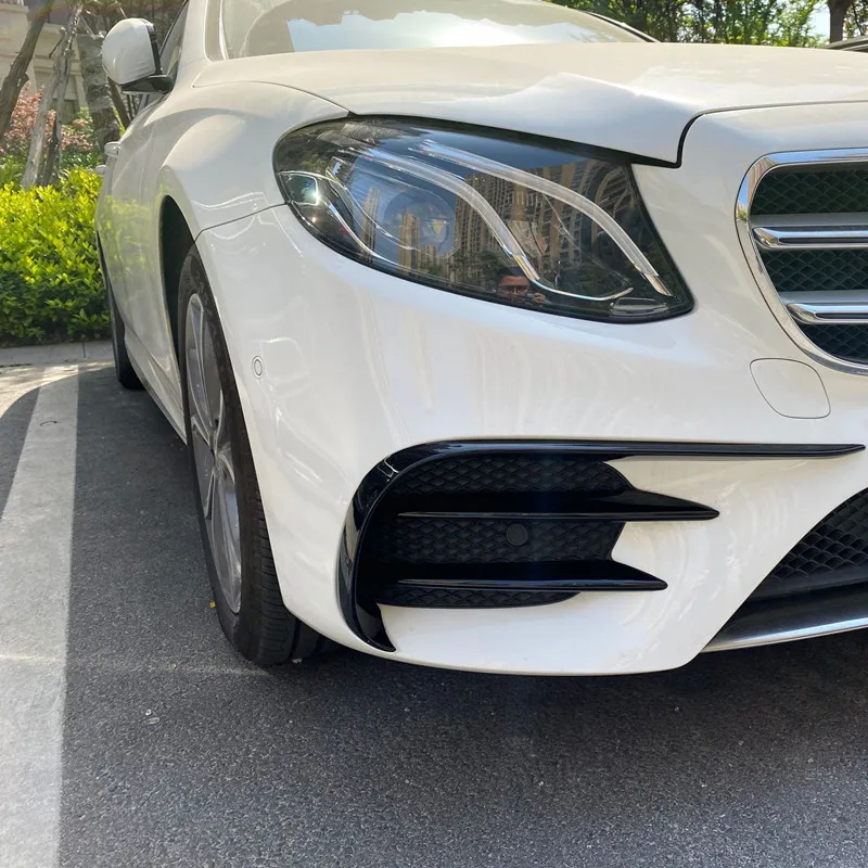 For Benz E-Class W213 2016 2017 2018 2019 2020 E200 E260 E300 Front Bumper Grille High Quality ABS Bright Black Car Grills Trim