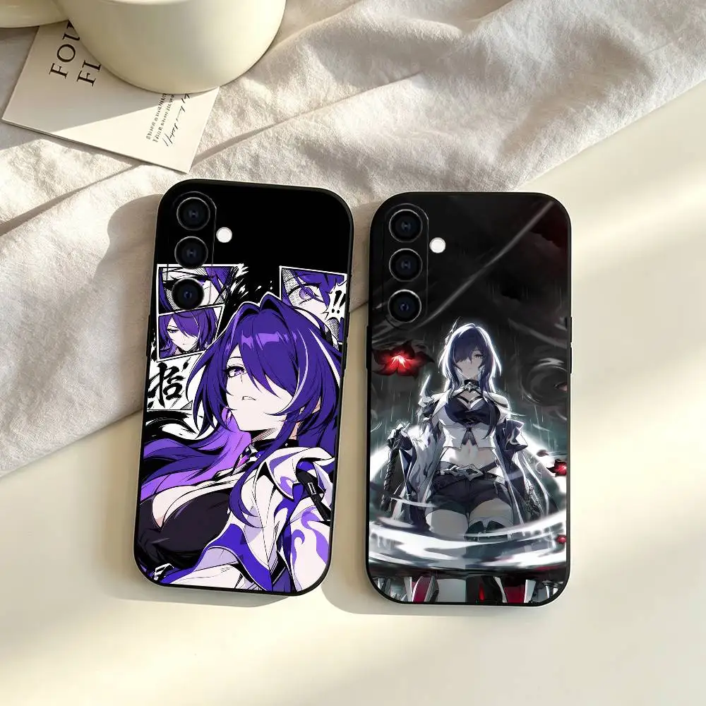 Star Rail A-Acheron gift Phone Case Black Silicone Soft For Samsung Galaxy A73,A72,A71,A70,A53,A52,A51