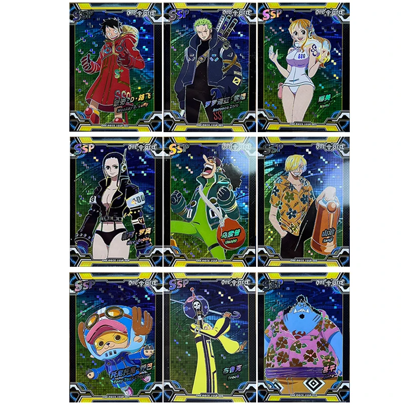 

Japanese Anime ONE PIECE SER Monkey D. Luffy Roronoa Zoro Nami Chopper Collectible Cards Christmas Birthday Gifts Children's Toy